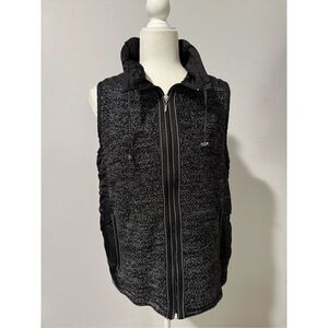 Chico’s NWT textured hooded vest with pockets 1